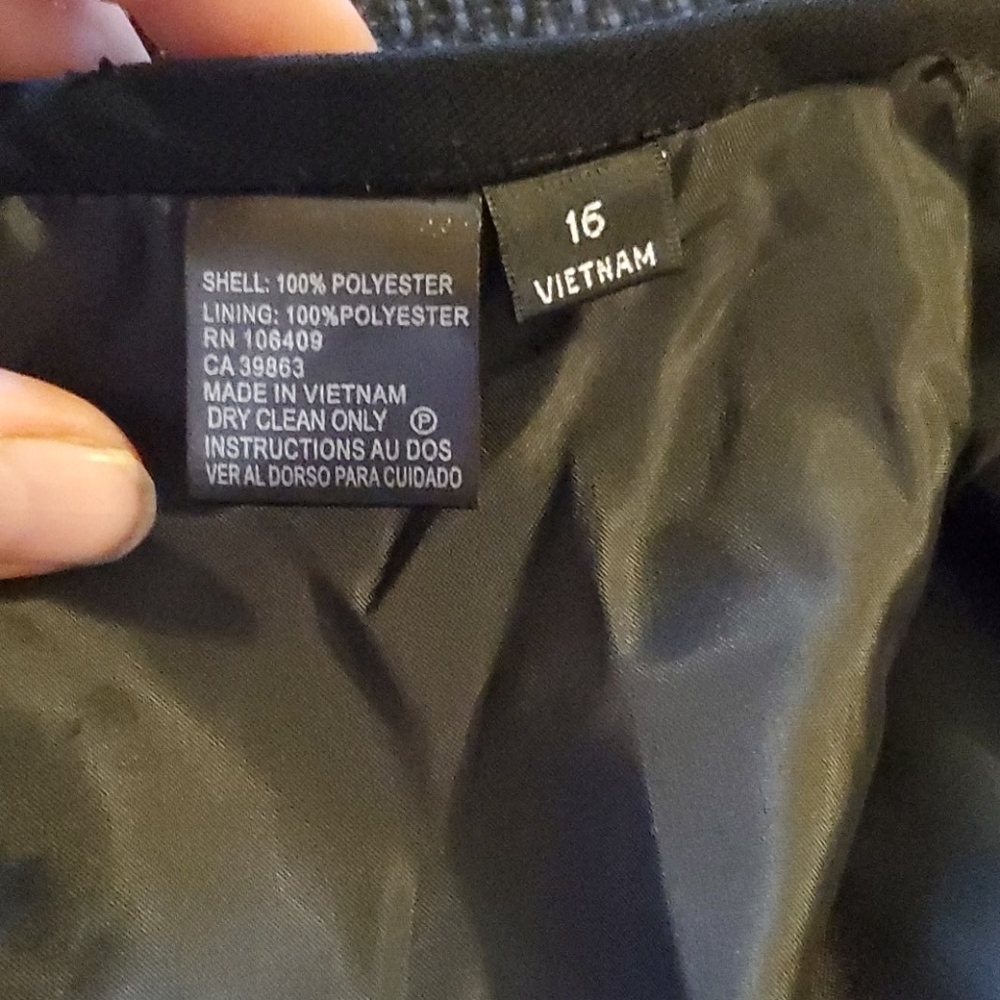 NWT Tahari blue/black blazer/skirt set, sz 16 - Picture 8 of 8